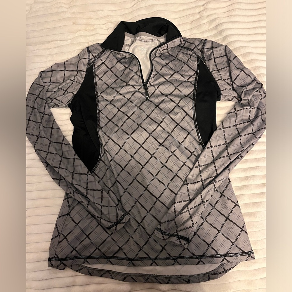 Dover saddlery grey and black women’s quarter zip
